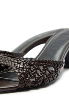 Staud Brigitte Hand-knotted Leather Mules Brown