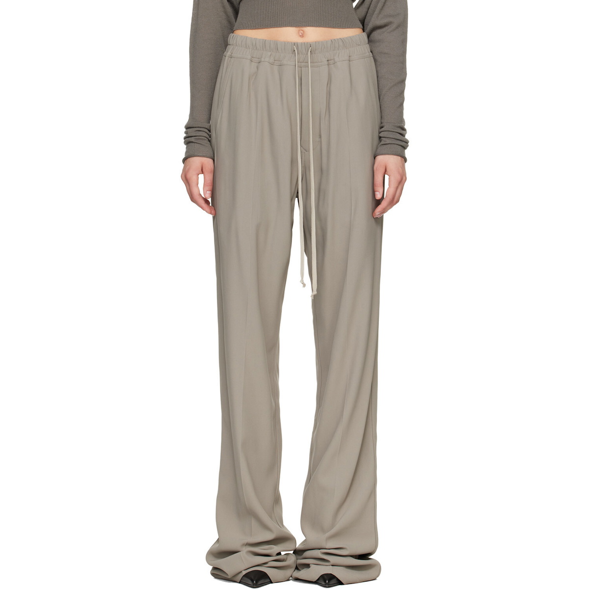 Rick Owens Taupe Tower Dietrich Drawstring Lounge Pants