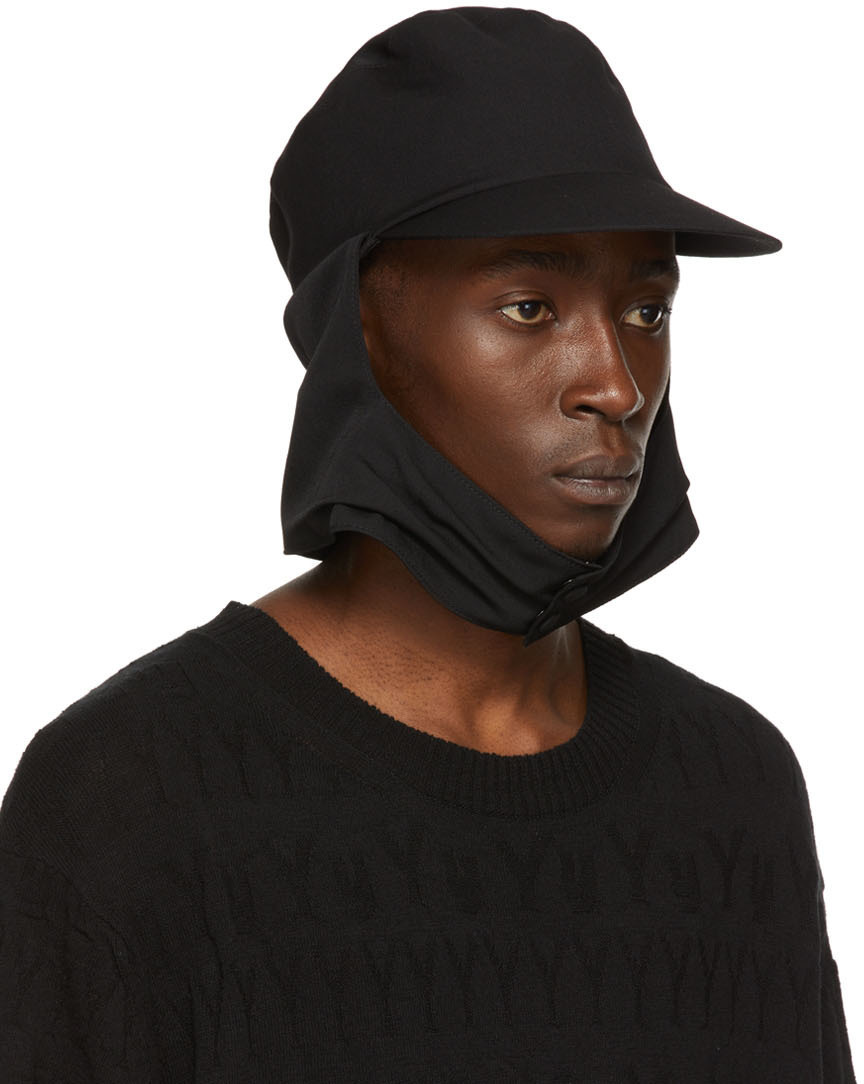 Yohji Yamamoto Black Military Cap Yohji Yamamoto
