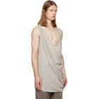 Rick Owens Off-White Tower Draped Pony Tank Top