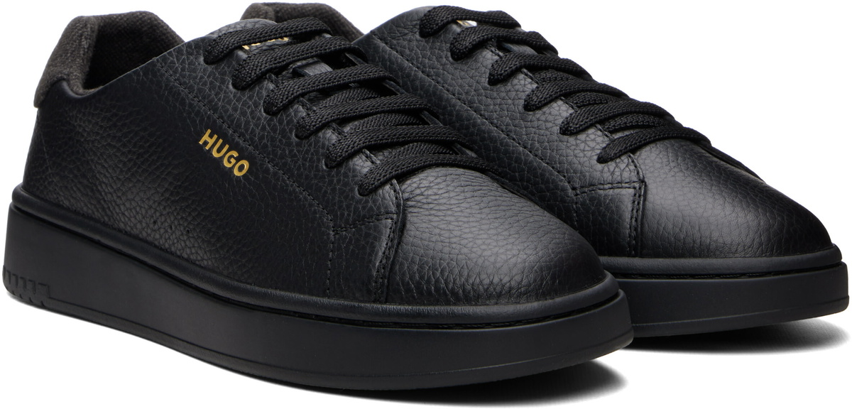Hugo Black Leather Sneakers