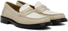 VINNY’s White & Beige Yardee Loafers