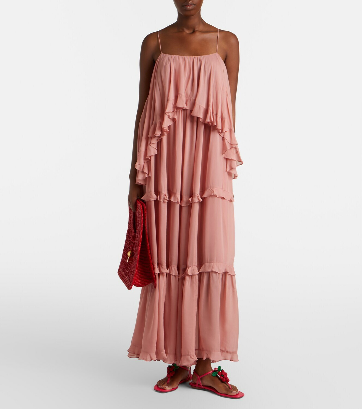 Aquazzura Berry raffia-effect thong sandals