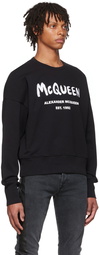 Alexander McQueen Black Graffiti Sweatshirt