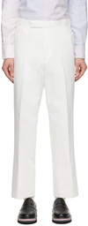 Thom Browne White Unconstructed Trousers