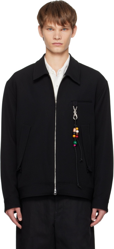 Photo: Song for the Mute Black Gabardine Coach Jacket