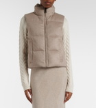 Max Mara Quilted cashmere down vest