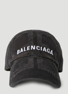 Balenciaga - BB Destroyed Baseball Cap in Black