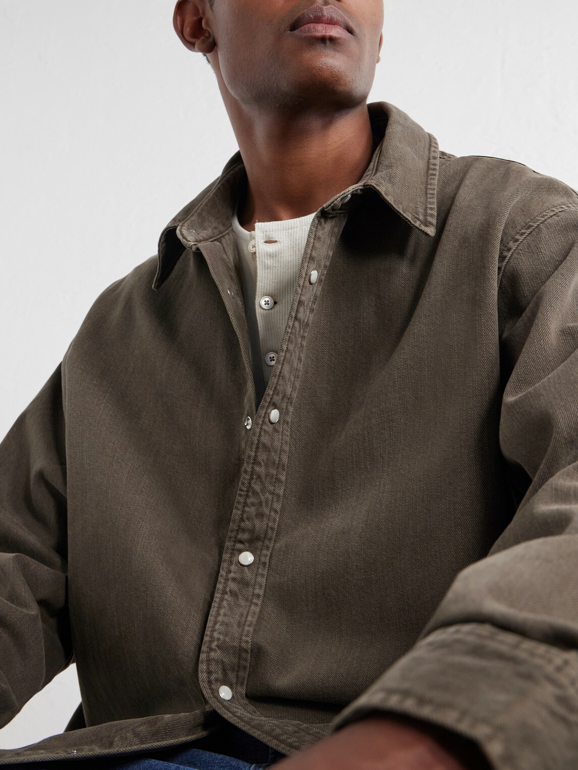 FRAME - Denim Overshirt - Brown