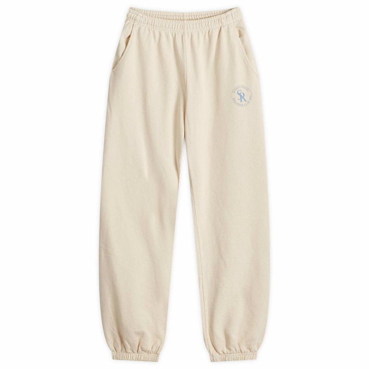Photo: Sporty & Rich Men's S&R Sweat Pants in Cream/Sky Blue