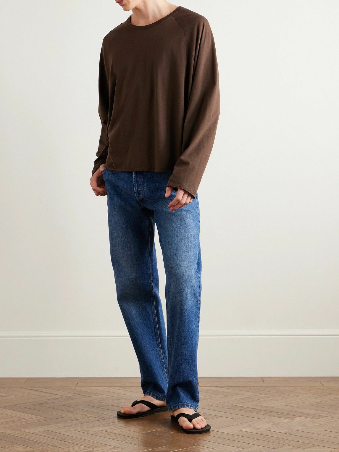 The Row - Jameson Cotton-Jersey T-Shirt - Brown