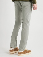 Brioni - Slim-Fit Stretch-Cotton Corduroy Trousers - Gray