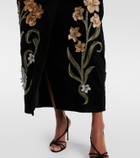 Agua by Agua Bendita Cinefila Laguna velvet maxi dress