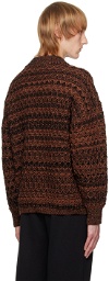 Serapis Brown & Black Crewneck Sweater