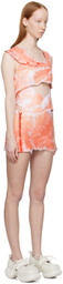 Masha Popova Pink Feather Minidress