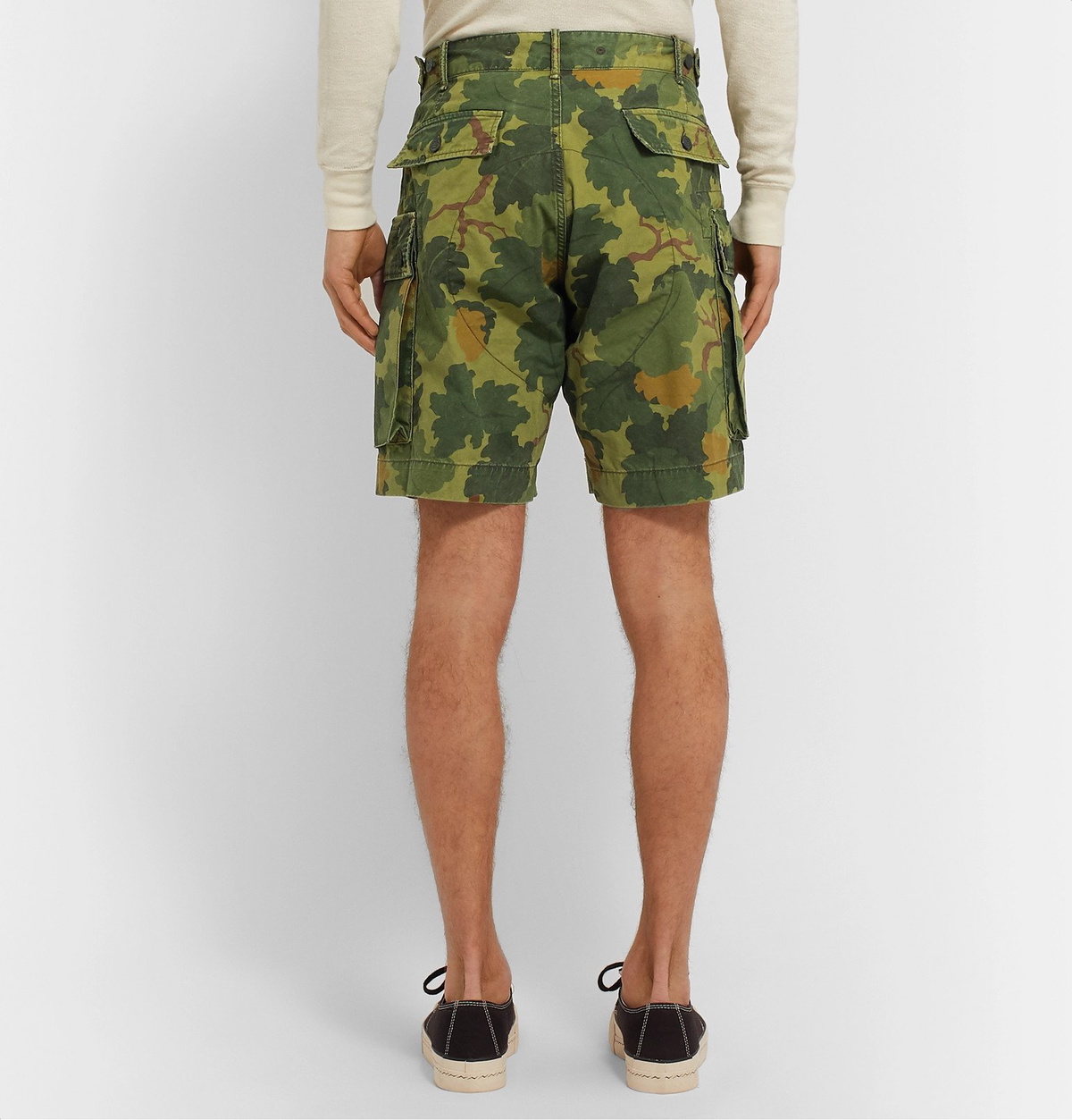 RRL - Camouflage-Print Cotton-Canvas Cargo Shorts - Green RRL
