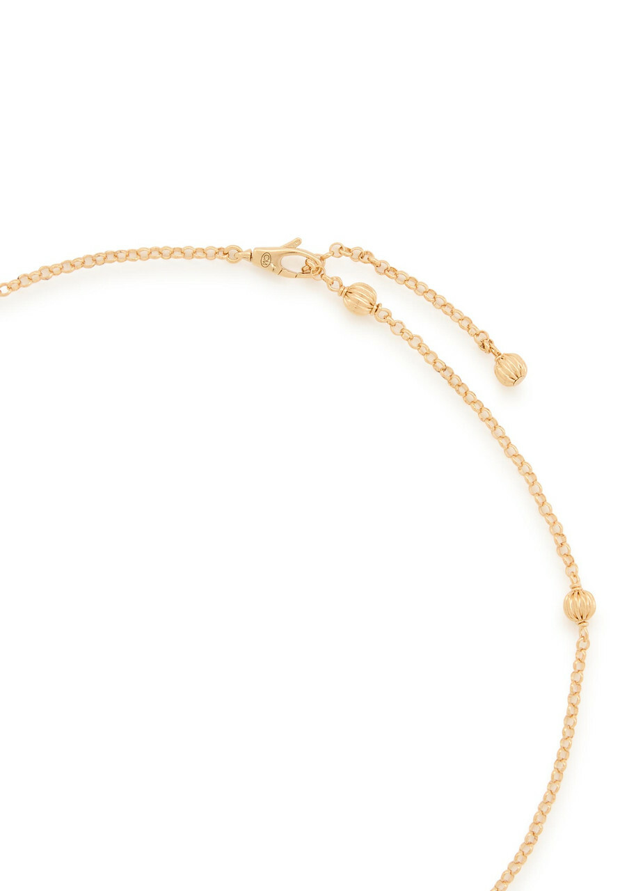 Valentino Vlogo Signature Swarovski Crystal and Pearl Necklace - Gold - One Size