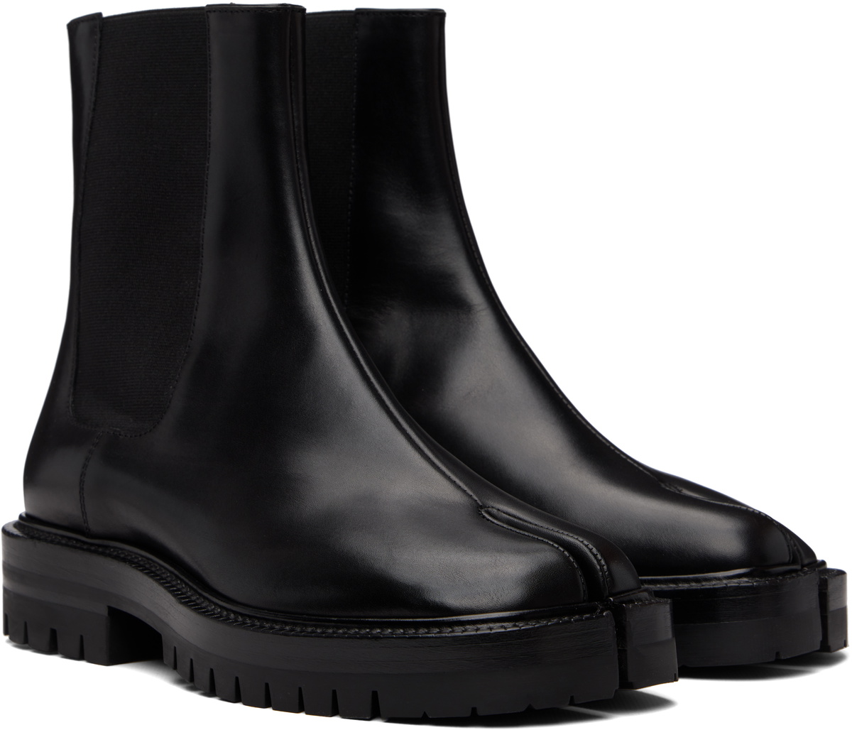 Maison Margiela Black Tabi County Chelsea Boots