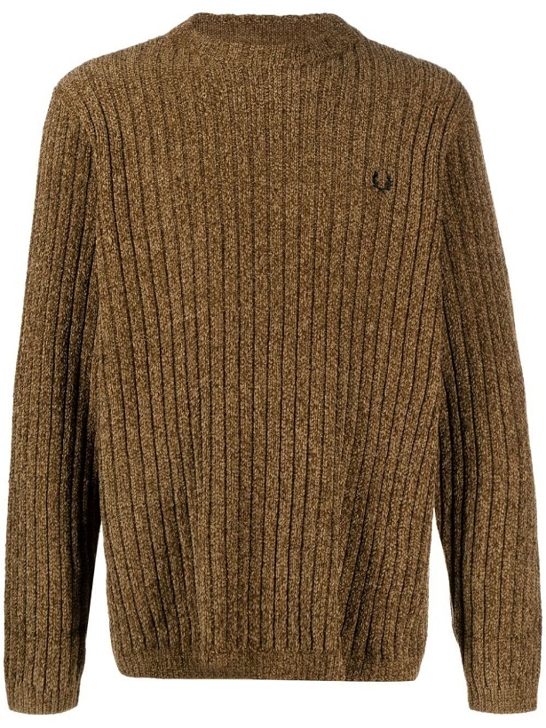 Photo: FRED PERRY - Logo Chenille Crewneck Jumper