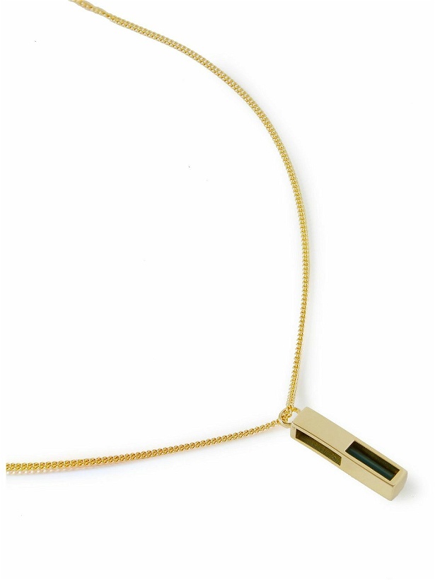 Photo: Tom Wood - Cube Gold-Plated Malachite Necklace