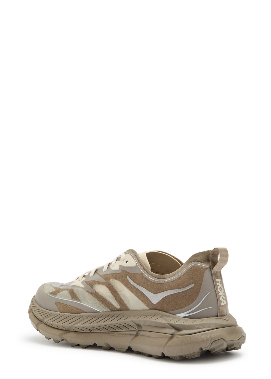 Hoka U Mafate Speed 4 Lite Panelled Mesh Sneakers Beige