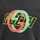 Gucci Men's Interlocking Logo Crew Neck Sweat in Black