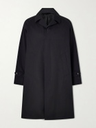 De Petrillo - Structured Cotton-Blend Coat - Black