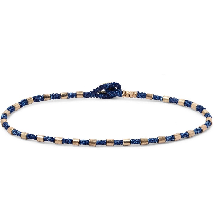 Photo: Mikia - Gold-Tone and Rope Bracelet - Blue