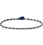 Mikia - Gold-Tone and Rope Bracelet - Blue