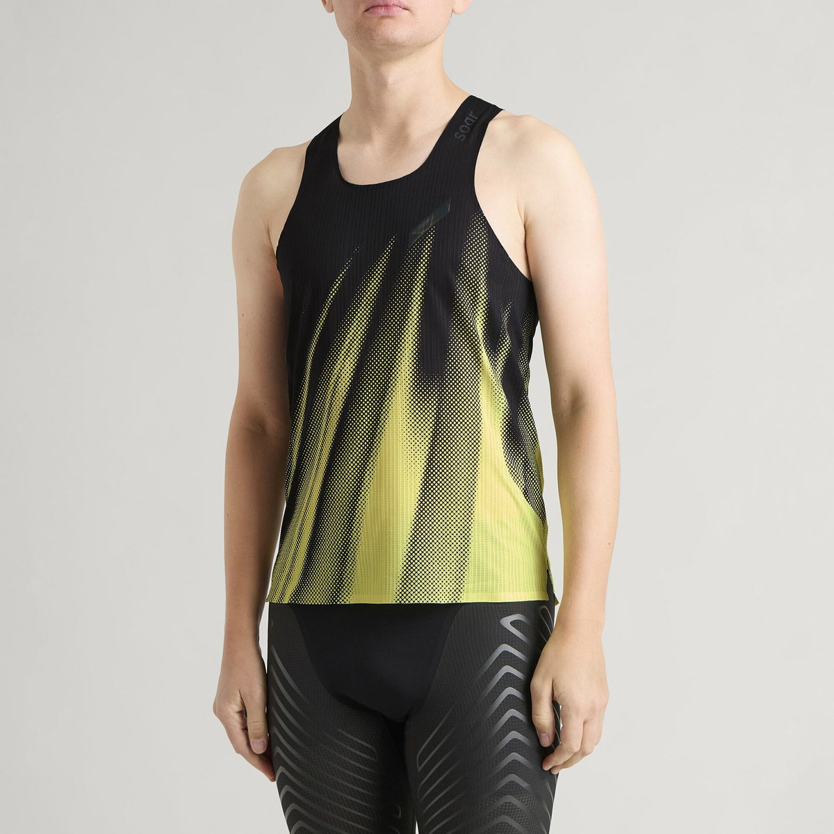 SOAR Men's Race Vest 2.0 in Black/Yellow Stripe