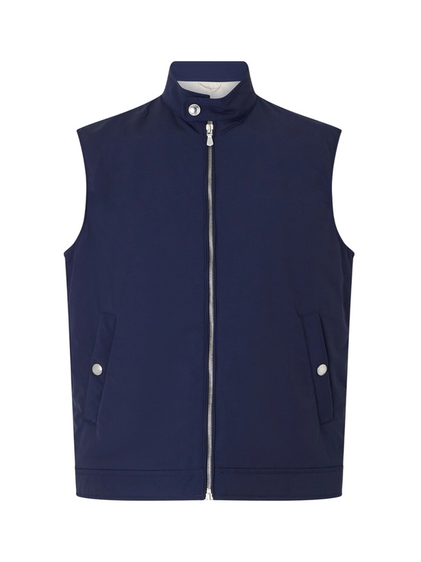 Photo: Eleventy - Slim-Fit Wool-Blend Gilet - Blue