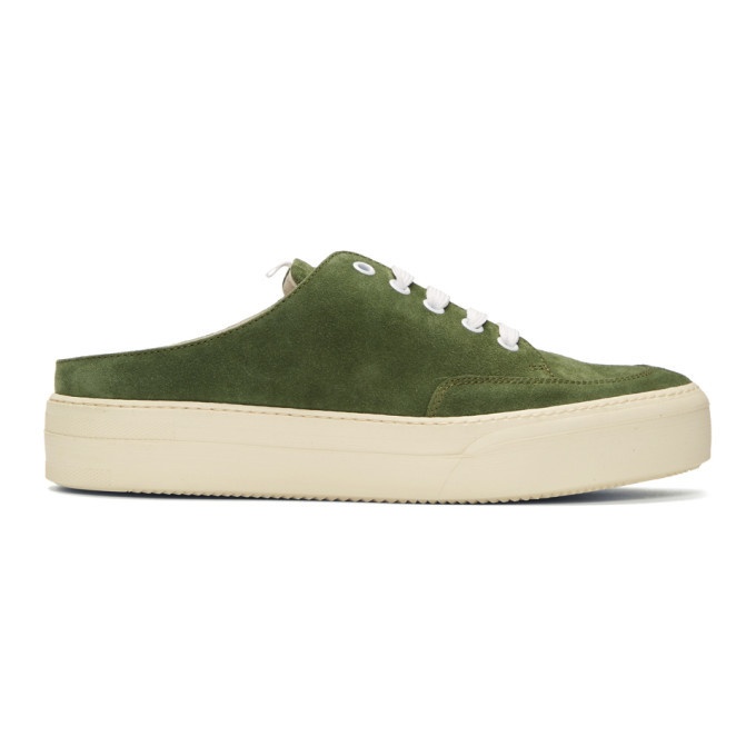 Photo: Sunnei Green Suede Sabot Slip-On Sneakers