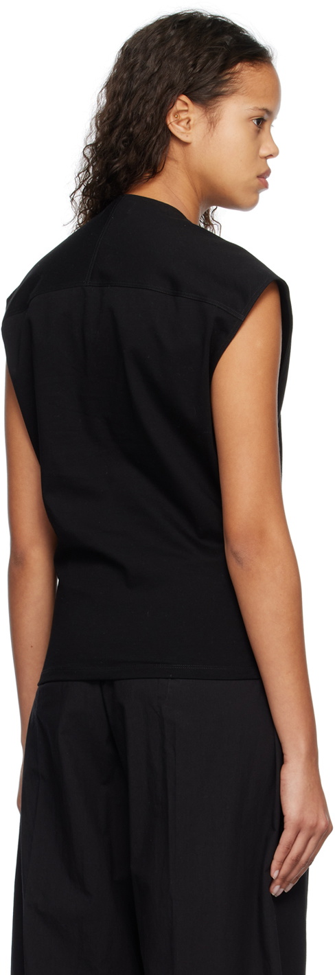 Subtle Le Nguyen Black Scoop Neck Tank Top