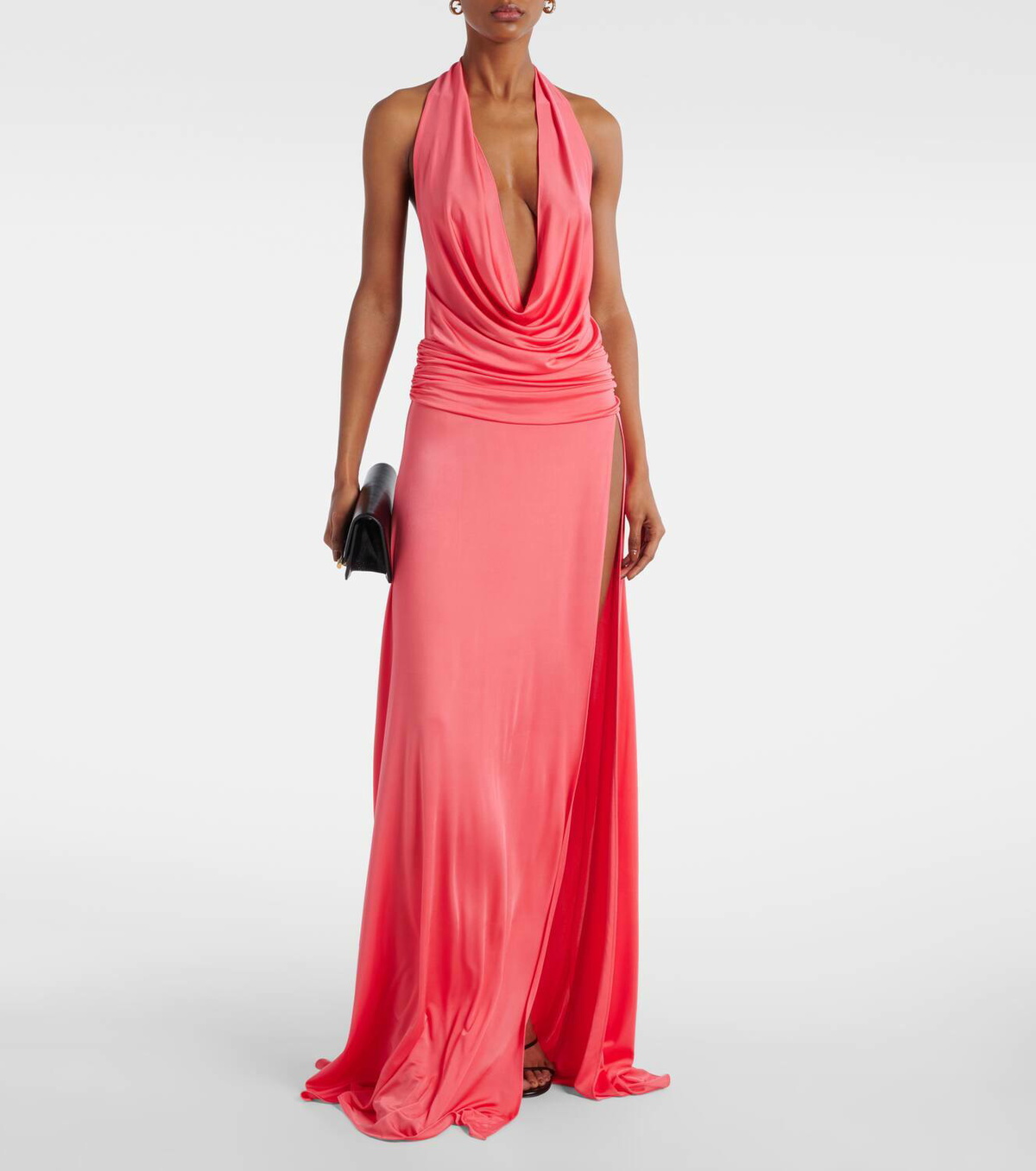 The New Arrivals Ilkyaz Ozel Tanit draped satin gown