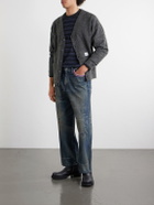Neighborhood - Savage Wide-Leg Bead-Embellished Distressed Jeans - Blue