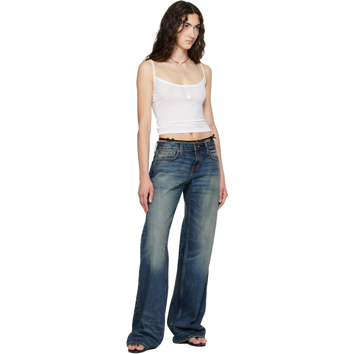 Raimundo Langlois White Henley Camisole
