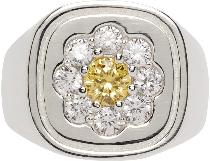 Photo: Hatton Labs Silver & Yellow Daisy Signet Ring