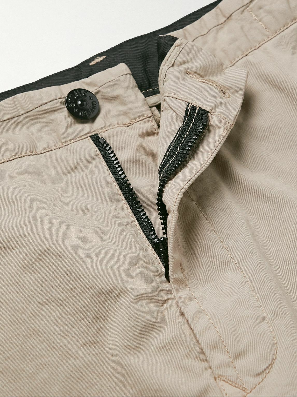 Stone Island - Slim-Fit Garment-Dyed Cotton-Blend Twill Cargo Trousers -  Green Stone Island