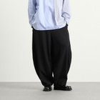 Comme des Garçons Homme Plus Men's Wide Leg Wool Trouser in Black
