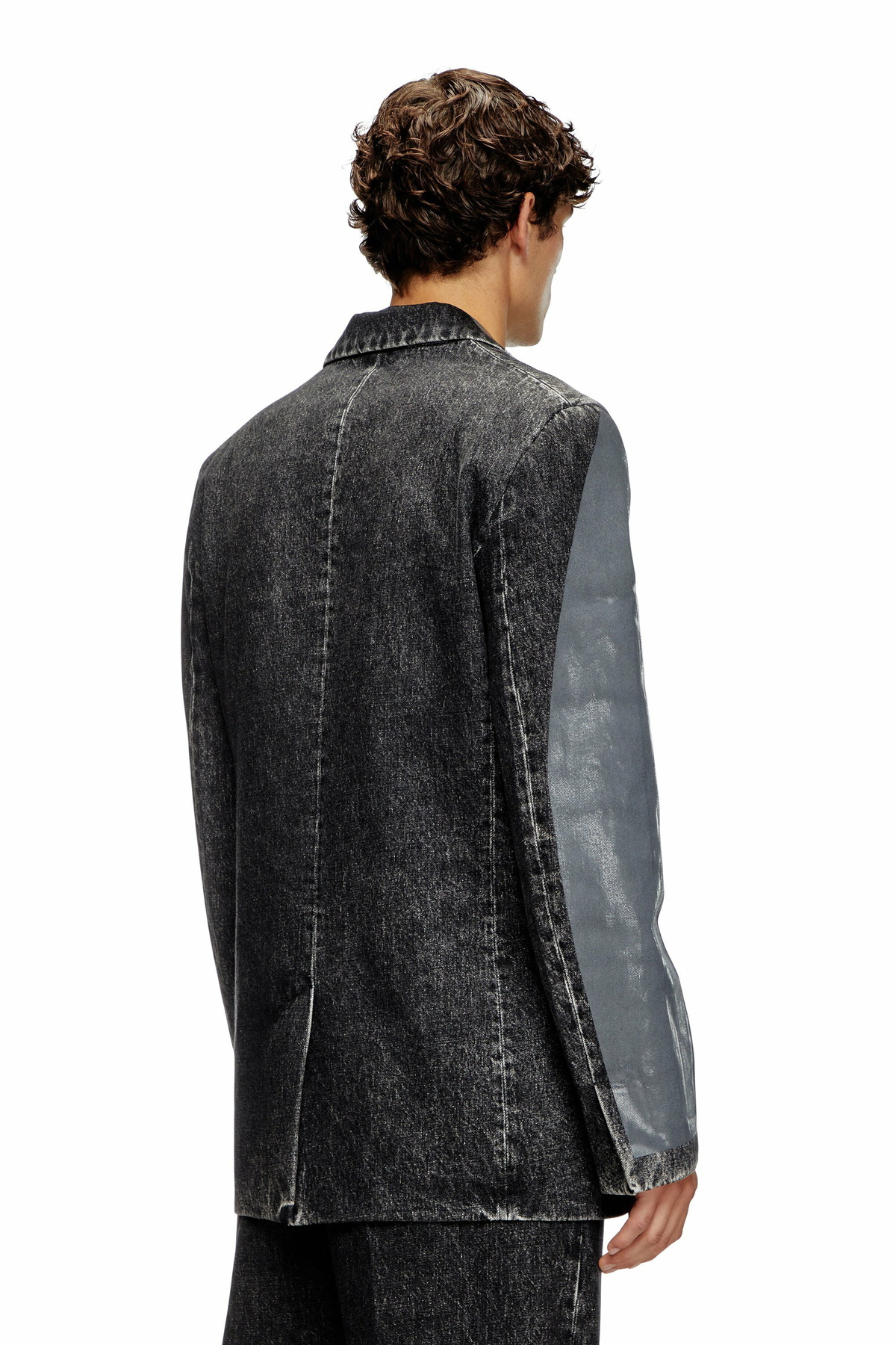 Diesel Denim blazer with half coating - Denim Jackets Mens in 