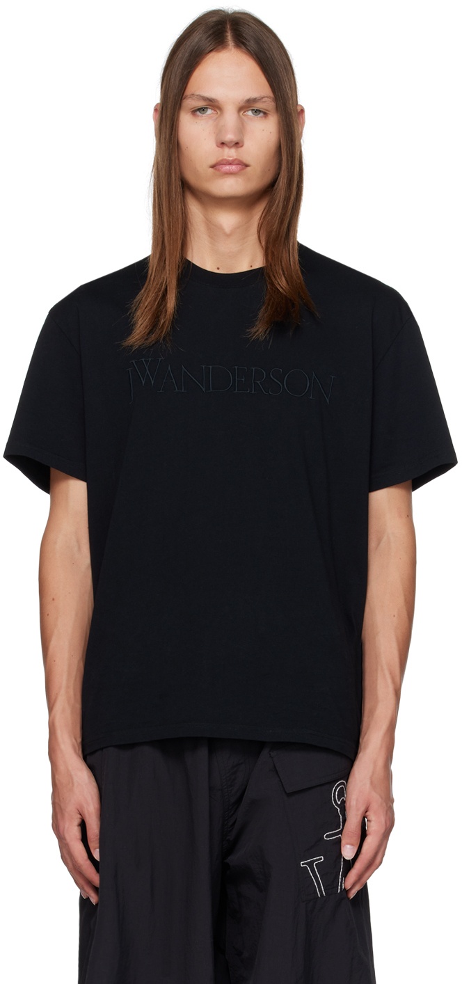 JW Anderson Black Embroidered T-Shirt JW Anderson
