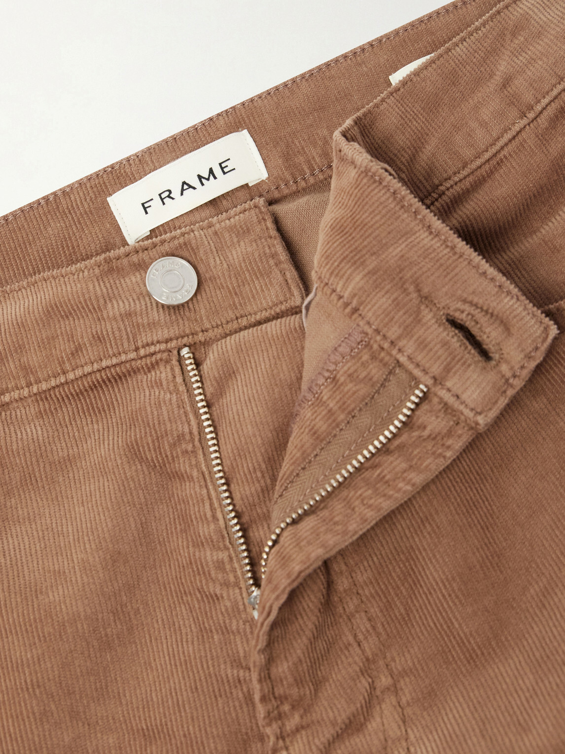 FRAME - Modern Straight-Leg Cotton-Blend Corduroy Trousers - Brown