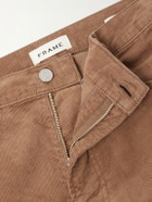FRAME - Modern Straight-Leg Cotton-Blend Corduroy Trousers - Brown
