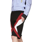 Neil Barrett Black and Red Stripe Shorts