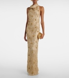 Xu Zhi Open-back embellished maxi dress
