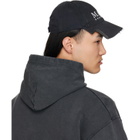 Balenciaga Black Faded Cotton Drill Cap
