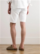 Zimmerli - Straight-Leg Linen and Cotton-Blend Drawstring Shorts - White