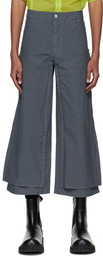 Eckhaus Latta Gray Nylon Trousers