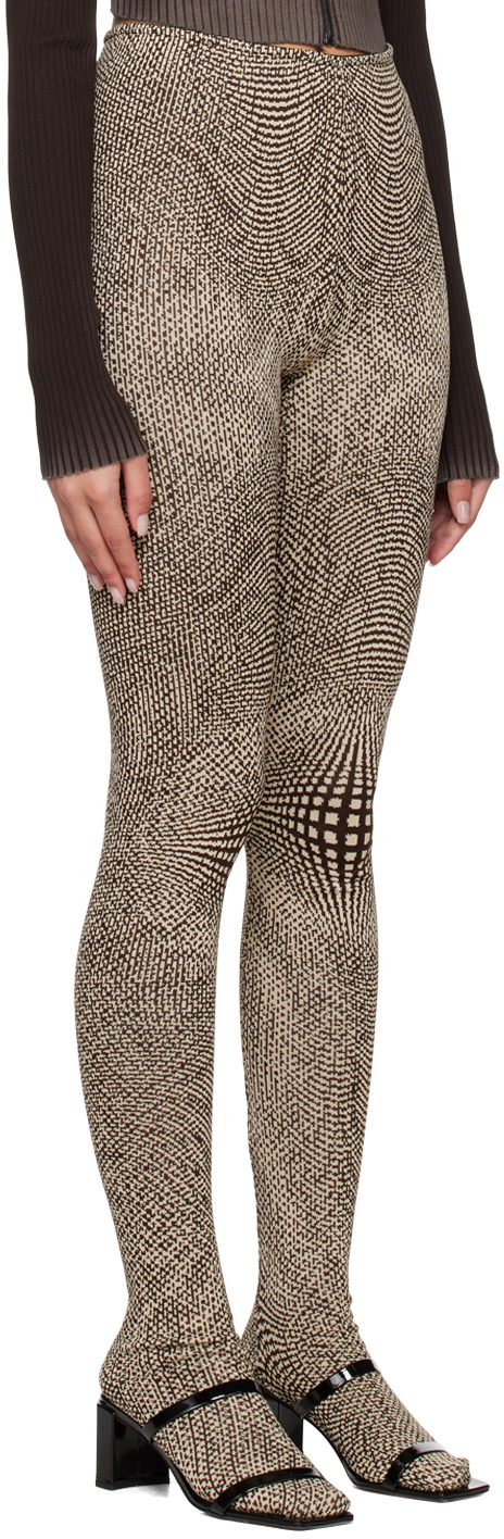Anne Isabella Brown & Beige Jacquard Socks