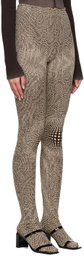 Anne Isabella Brown & Beige Jacquard Socks